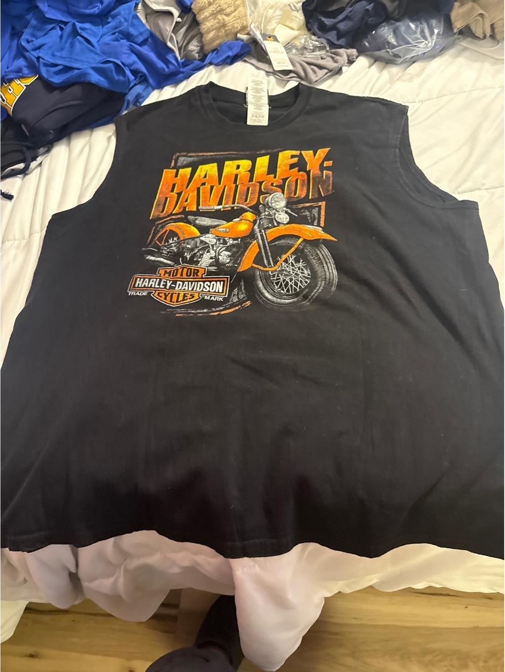 Harley-Davidson Men's Sleeveless Black Graphic T-Shirt Size 2XL
